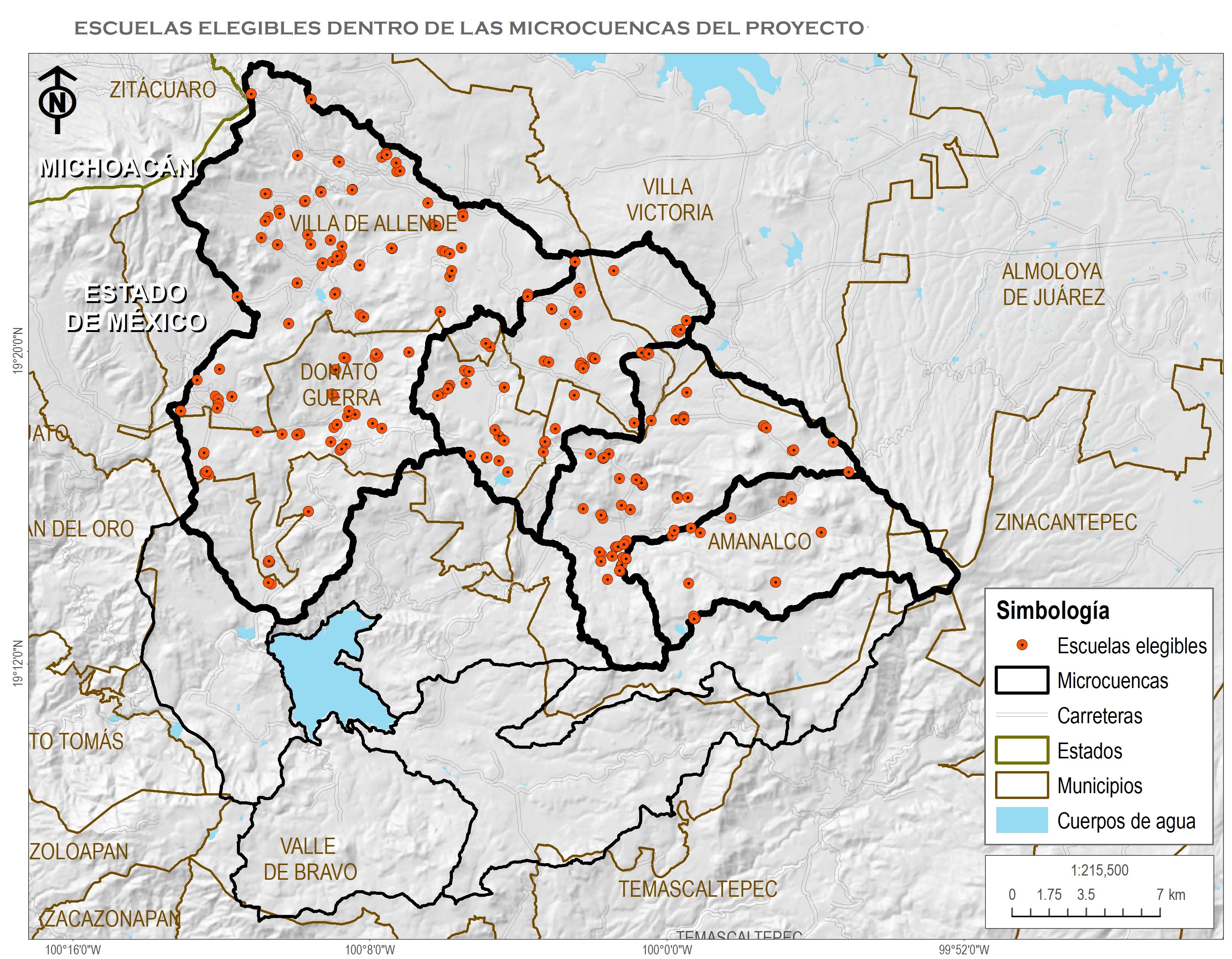 Mapa de localidades Valle de Bravo